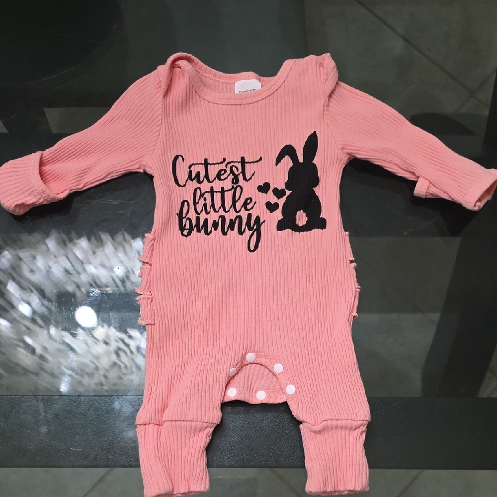 Adorable Pink Onesie with Bunny Design